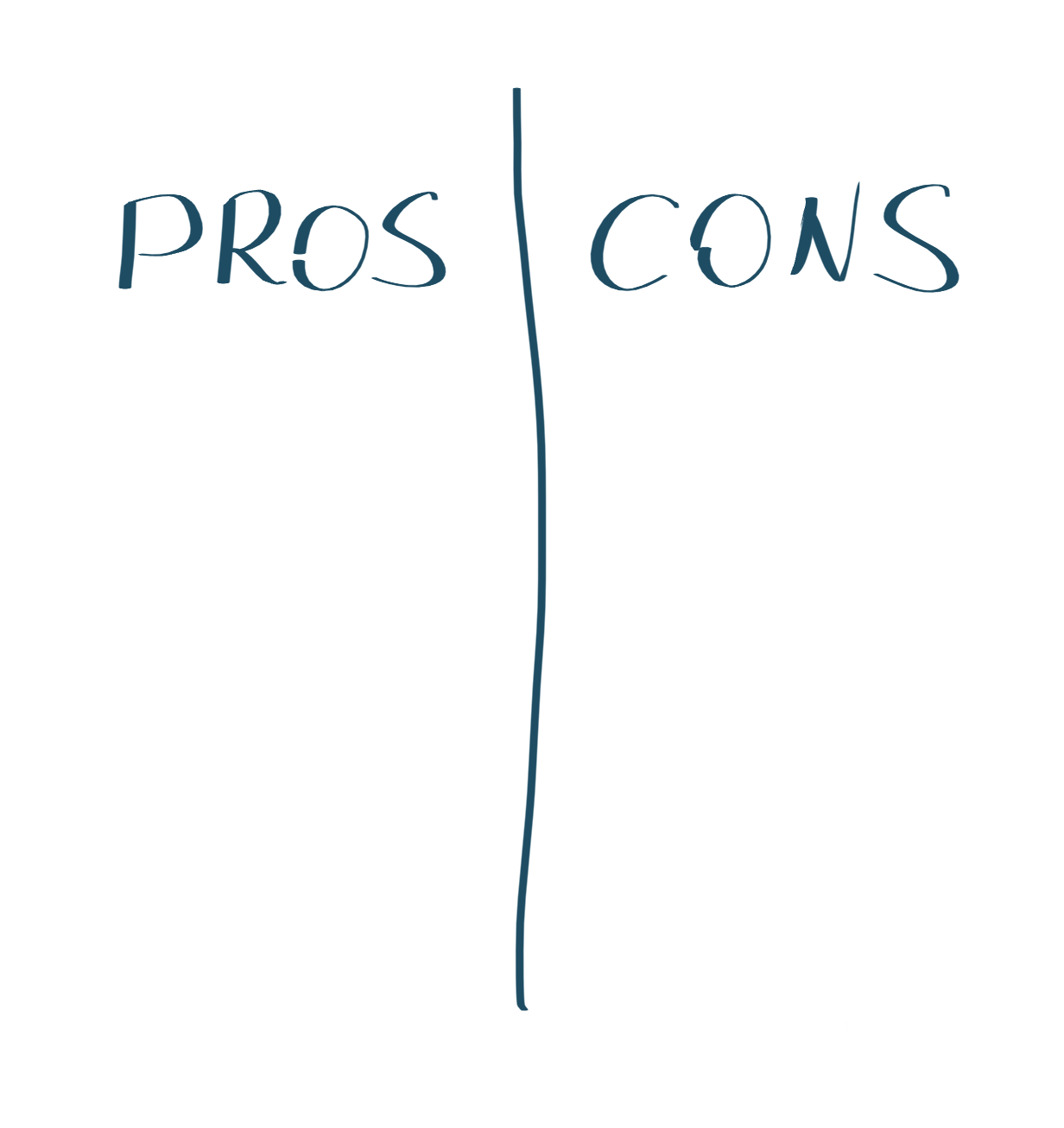 Pros and cons simple illustration